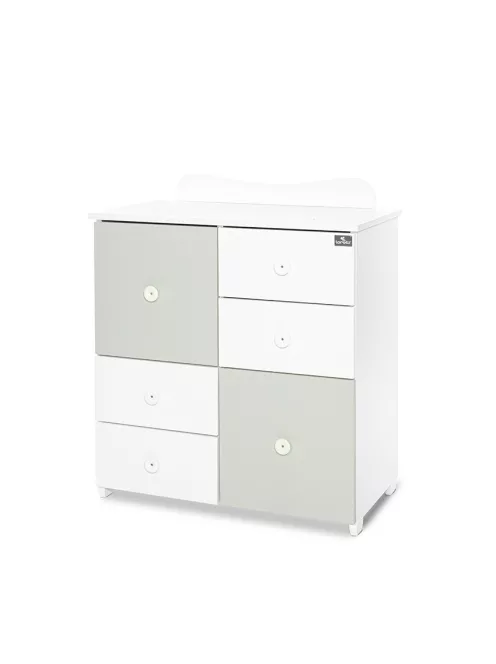Lorelli Cupboard pelenkázó komód - White & Milky Green ÚJ