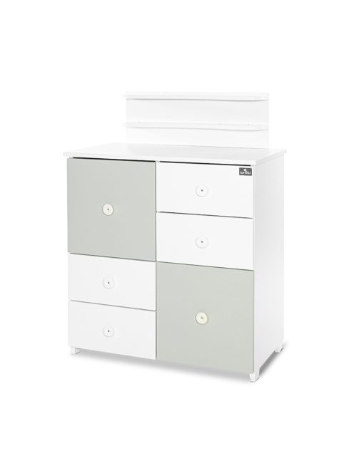 Lorelli Cupboard pelenkázó komód - White & Milky Green ÚJ