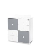 Lorelli Cupboard pelenkázó komód - White & Stone Grey ÚJ