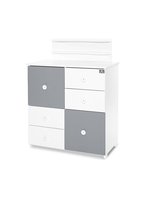 Lorelli Cupboard pelenkázó komód - White & Stone Grey ÚJ