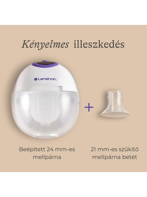 Lansinoh hordható mellszívó – 4 fázisú, egyes + AJÁNDÉK Soothies® regeneráló mellpárna szett