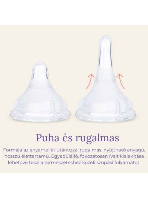 Lansinoh Cumisüveg közepes folyású etetőcumival + fedéllel, 240 ml