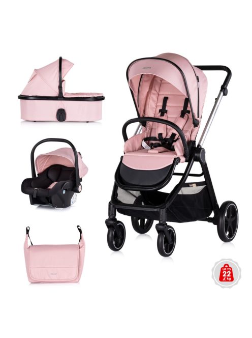 Chipolino Marbella 3 az 1-ben babakocsi - Pink Marshmallow