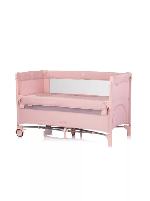 Chipolino Relax multifunkciós utazóágy - Pink Marshmellow Linen