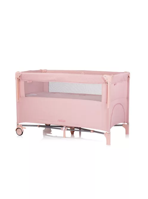 Chipolino Relax multifunkciós utazóágy - Pink Marshmellow Linen