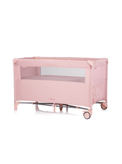Chipolino Relax multifunkciós utazóágy - Pink Marshmellow Linen