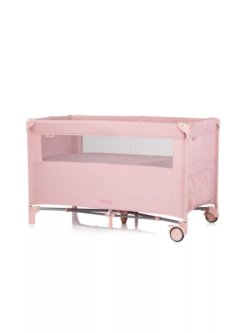 Chipolino Relax multifunkciós utazóágy - Pink Marshmellow Linen