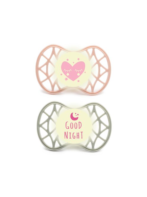 Nuvita Symmetric Air55 2db-os cumi szett 0+ - English Rose/Sage Green - szív/hold 70652