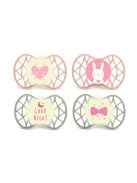 Nuvita Symmetric Air55 4db-os cumi szett 0+ - English Rose/Sage Green - 70654 szív, nyuszi, good night, masni