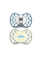 Nuvita Orthosoft Air55 2db-os cumi szett 6+ - Powder Blue/Sage Green - zebra/bajusz 70842