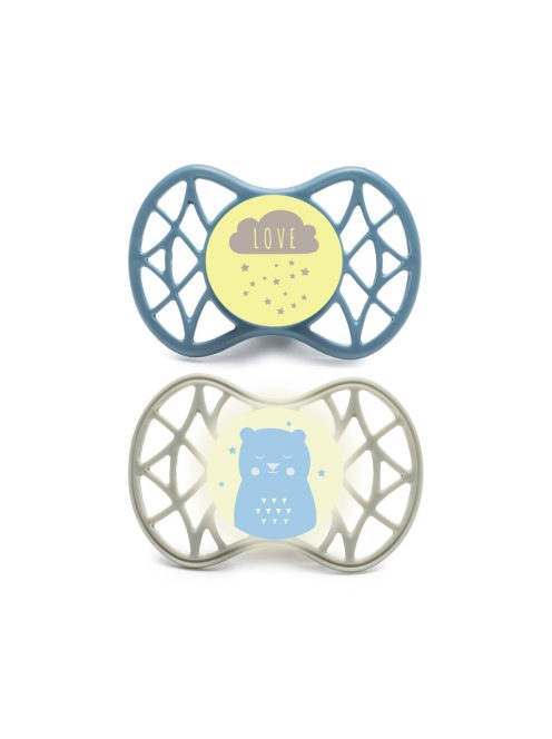 Nuvita Orthosoft Air55 2db-os cumi szett 6+ - Powder Blue/Sage Green - felhő/maci 70842