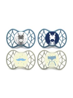   Nuvita Orthosoft Air55 4db-os cumi szett 6+ - Powder Blue/Sage Green - 70844 zebra, bajusz, róka