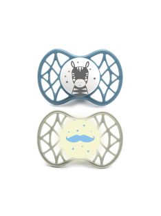   Nuvita Symmetric Air55 2db-os cumi szett 6+ - Powder Blue/Sage Green - zebra/bajusz 70852