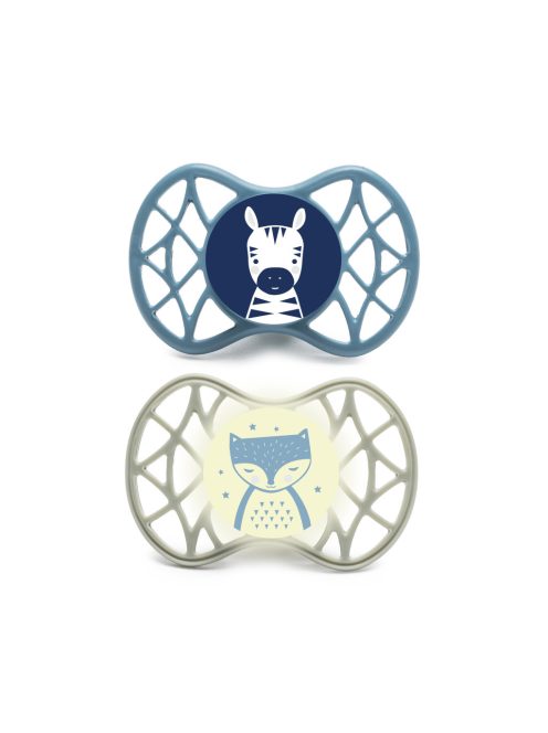 Nuvita Symmetric Air55 2db-os cumi szett 6+ - Powder Blue/Sage Green - zebra/róka 70852