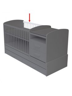   Todi Cube 2 hátsó oldalrács kombiágyhoz (opcionálisan rendelhető fixpálcás oldalrács)