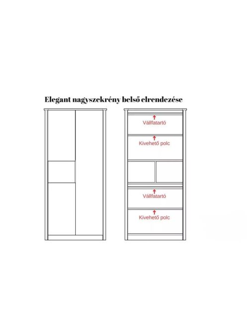 Todi Elegant nagyszekrény (4 doboz)