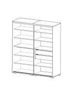 Todi Magic gardróbszekrény 140 cm széles (10 doboz)