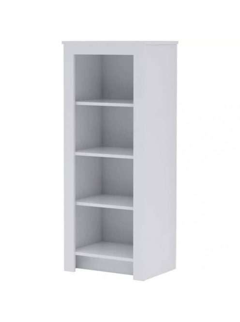 Todi White Bunny keskeny nyitott polcos szekrény (140 cm magas)