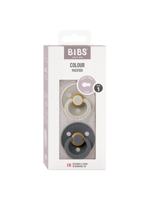 BIBS Colour Cumi 2-es szett (Homok/Grafit) 0-6 hó