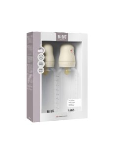   BIBS Cumisüvegszett 2 db 270 ml natúr kaucsuk cumifejjel - Krémfehér