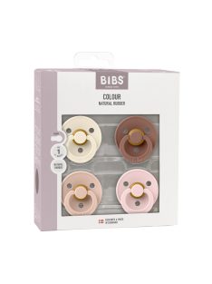   BIBS Colour Cumi 4-es szett (Krémfehér/Púderrózsaszín/Mackó/Cseresznyevirág) 0-6 hó