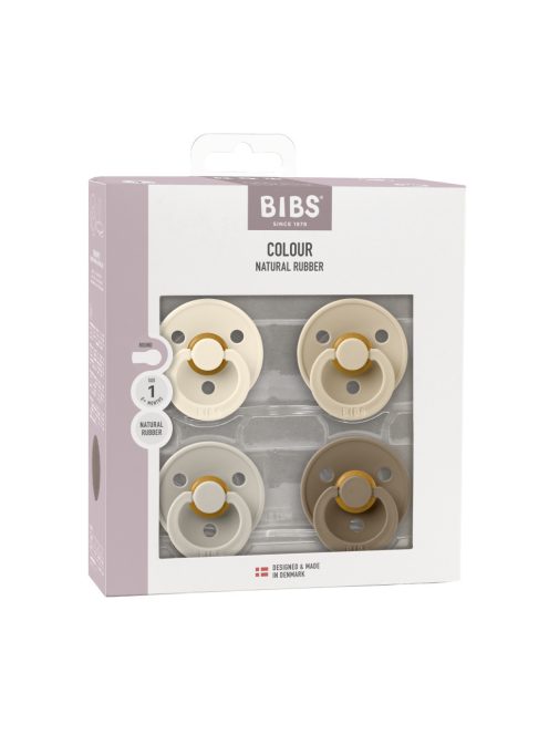 BIBS Colour Cumi 4-es szett (Krémfehér/Homok/Vanília/Tölgy) 0-6 hó