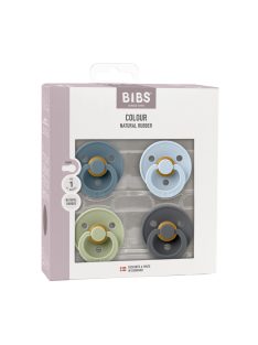   BIBS Colour Cumi 4-es szett (Páva/Zsálya/Pasztellkék/Grafit) 0-6 hó
