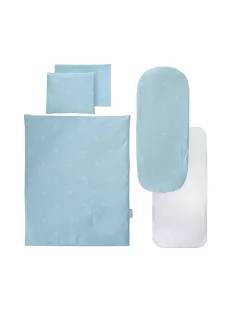   Lorelli 5 részes téli ágynemű garnitúra babakocsiba - Little Bear Blue
