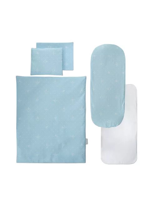 Lorelli 5 részes téli ágynemű garnitúra babakocsiba - Little Bear Blue