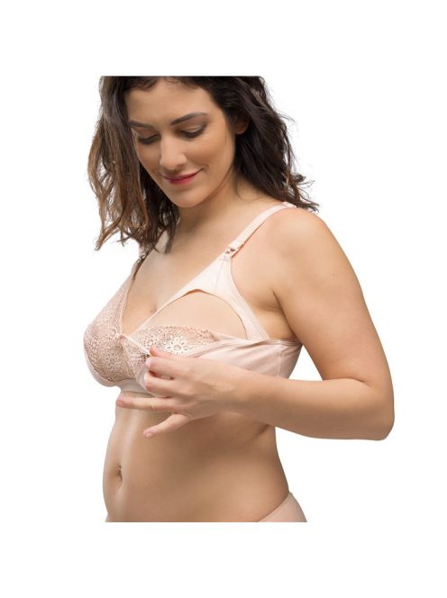 Carriwell Csipkés puha szoptatós melltartó - Bézs XL