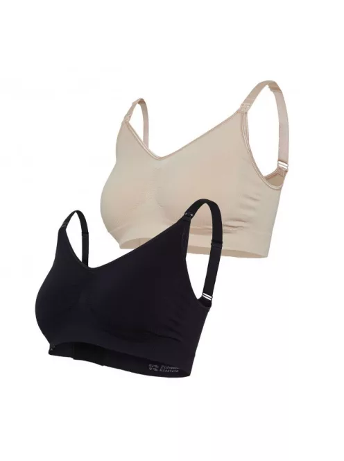 Carriwell 2db-os original szoptatós melltartó - Fekete/Bézs L