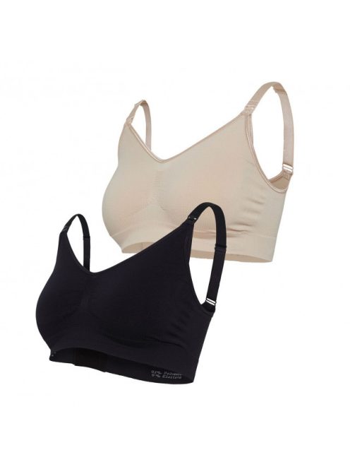 Carriwell 2db-os original szoptatós melltartó - Fekete/Bézs XL