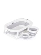 Chipolino Bubble Spa összecsukható kád vízhőmérővel, vödörrel és öblítőpohárral 83 cm - light grey