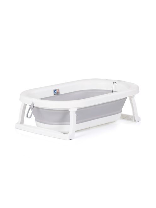 Chipolino Bubble Spa összecsukható kád vízhőmérővel, vödörrel és öblítőpohárral 83 cm - light grey