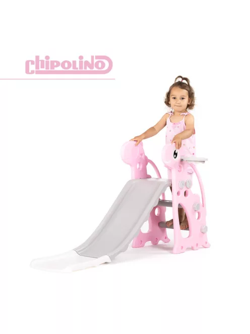 Chipolino gyerek csúszda Dino 116 cm - pink