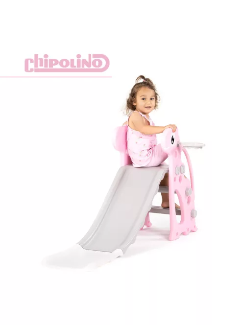 Chipolino gyerek csúszda Dino 116 cm - pink