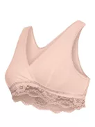 Carriwell Organikus pamut csipkés szoptatós melltartó - Testszín M