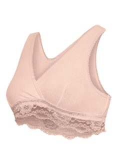   Carriwell Organikus pamut csipkés szoptatós melltartó - Testszín L