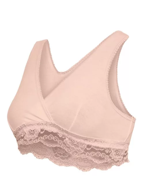 Carriwell Organikus pamut csipkés szoptatós melltartó - Testszín L