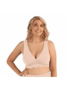 Carriwell Organikus pamut csipkés szoptatós melltartó - Testszín XL