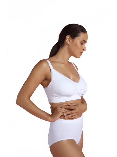 Carriwell Gélmerevítős, betétes szoptatós melltartó - Fehér M