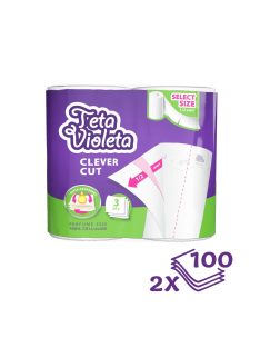   Violeta háztartási papírtörlő PIKNIK CLEVER CUT, felezhető lapokkal, 2 db