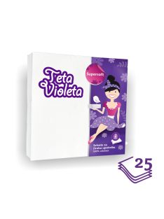 Violeta szalvéta 2 rétegű, 25 db – fehér