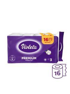   Violeta prémium toalettpapír, 3 rétegű, 16 db – illatmentes