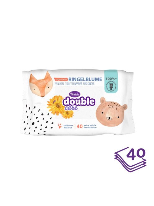 Violeta Double Care nedves toalettpapír gyermekeknek, 40 db