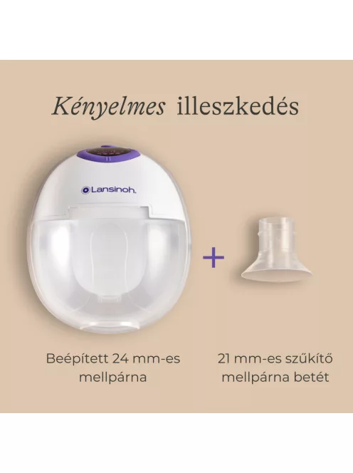 Lansinoh hordható mellszívó - 4 fázisú, dupla + Theragyöngy mellpárna szett