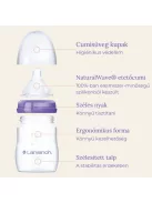 Lansinoh 2 db cumisüveg lassú folyású etetőcumival + 2 db fedéllel, 160 ml