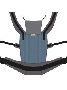 NANDU Bébi Csatos hordozó - azúrkék-szürke