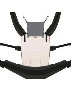 NANDU Bébi Csatos hordozó - nyersfehér-fekete