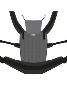 NANDU Bébi Csatos hordozó - sötétszürke-fekete